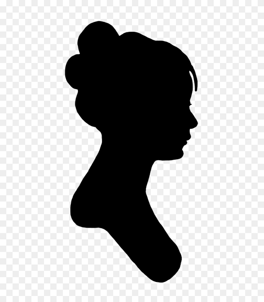 472x899 Victorian Silhouette Clipart - Black Woman PNG
