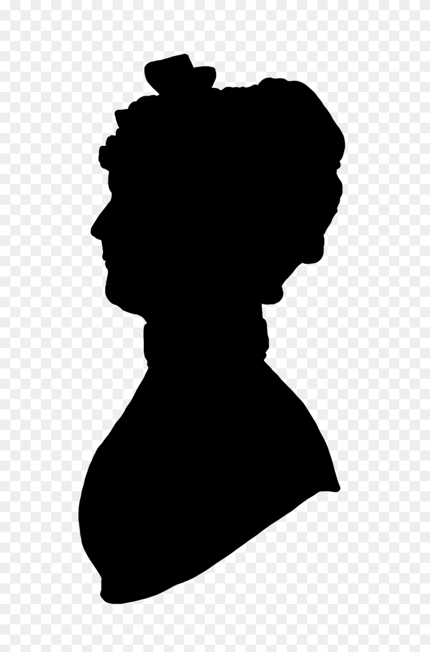 945x1471 Victorian Silhouette Clipart - Lady Silhouette PNG