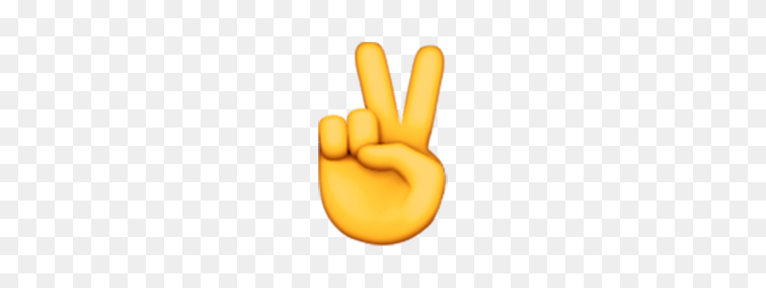 256x256 Victory Hand Emoji For Facebook, Email Sms Id Emoji - Peace Emoji PNG
