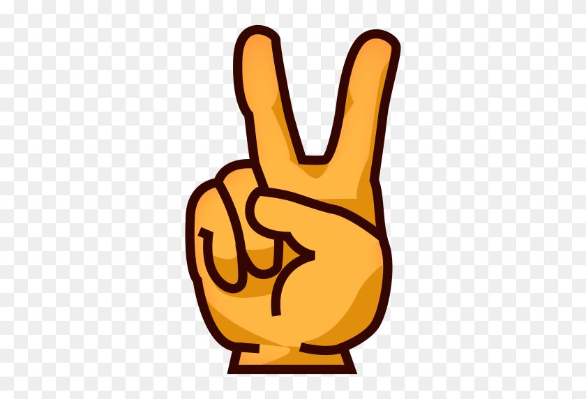 512x512 Victory Hand Emoji For Facebook, Email Sms Id Emoji - Hand Emoji PNG