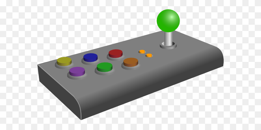 600x360 Video Controller From The Eighties Clip Art - Video Game Controller Clipart