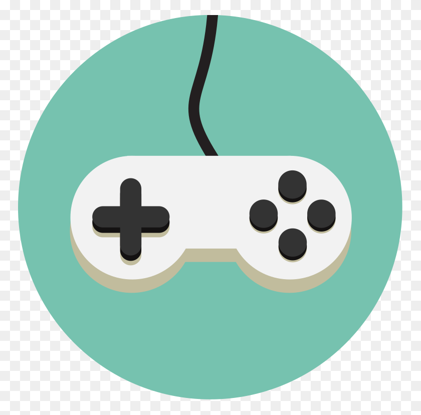 768x768 Video Game Controller Icon Idv Green - Video Game Clipart