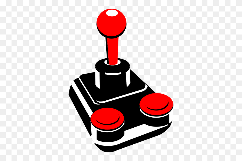 364x500 Video Game Joystick Vector Drawing - Playing Games Clipart