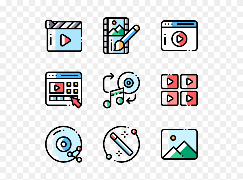 600x564 Video Player Icons - PNG Video Com