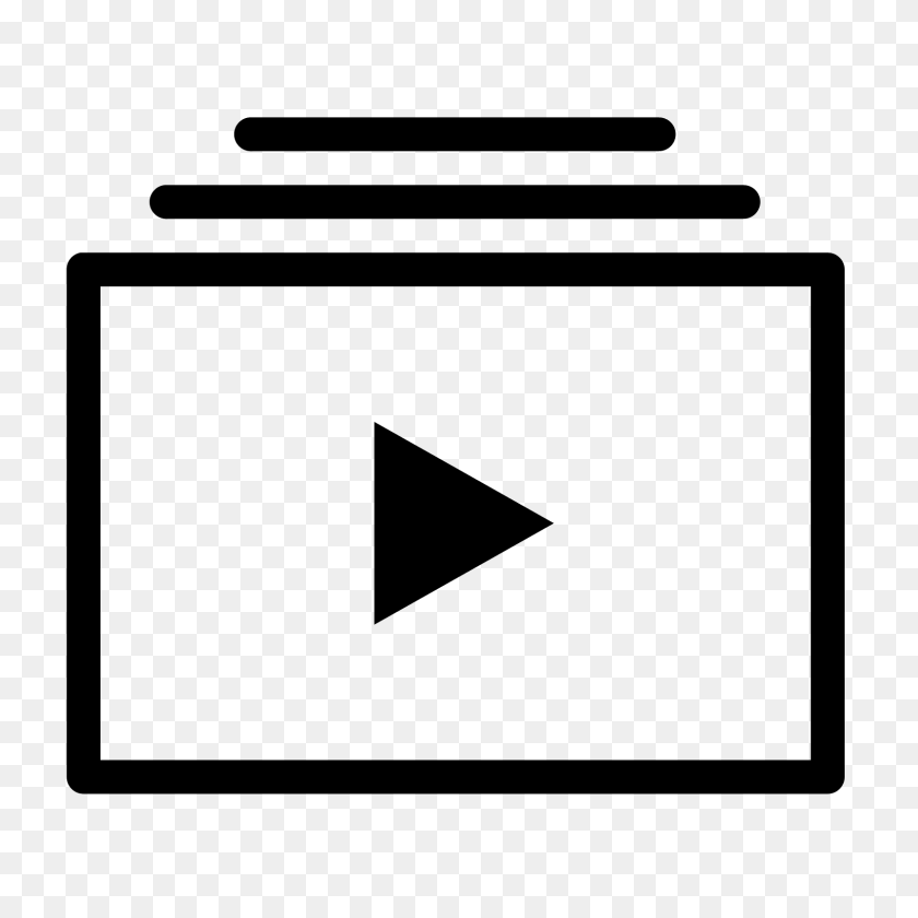 1600x1600 Icono De Lista De Reproducción De Video - Png Video Com