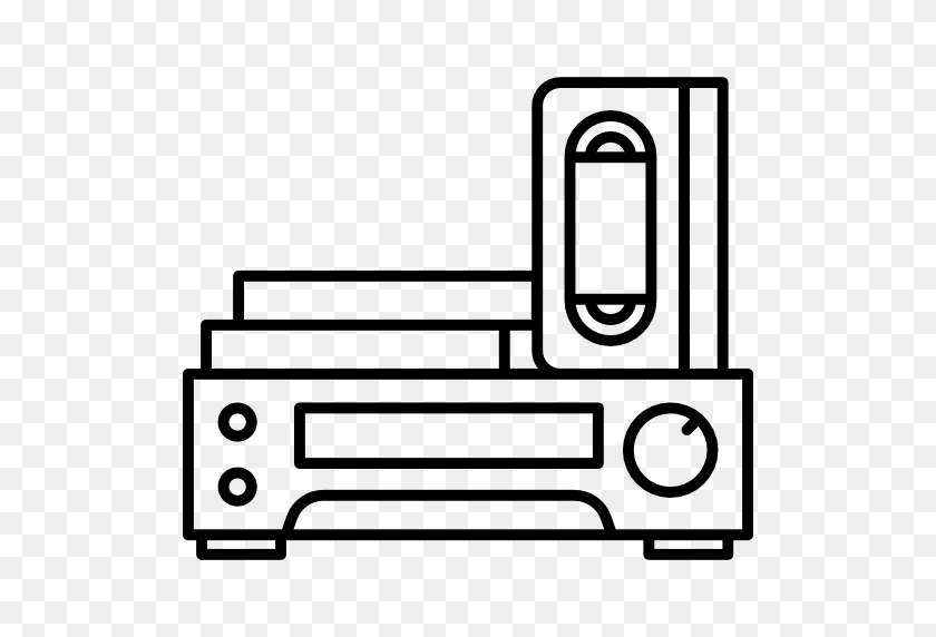 512x512 Video Tape, Video Play, Technology, Vhs, Recording, Video Player Icon - Vhs Tape Clipart