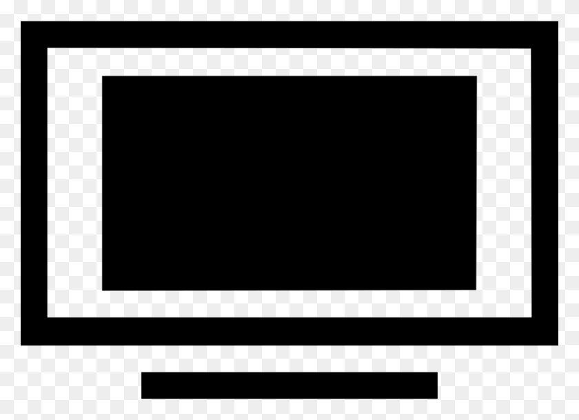 980x690 Видео Телевизор, Телевизор, Часы, Электроника, Плоский Значок В Формате Png - Тв Рамка В Png