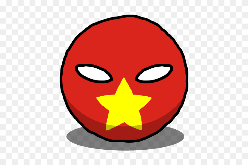 500x500 Vietnamball Countryballs Вьетнамский Вьетнамский Коммунизм - Вьетнамский Клипарт