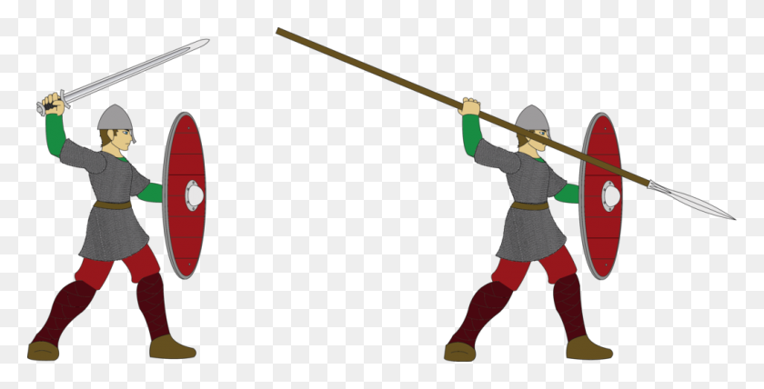 1024x484 Viking Era Norse Warrior - Viking Sword Clipart
