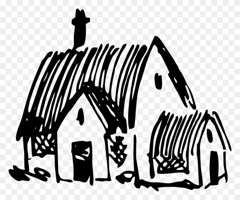 879x720 Village Png Black And White Transparent Village Black And White - Village Clipart Black And White