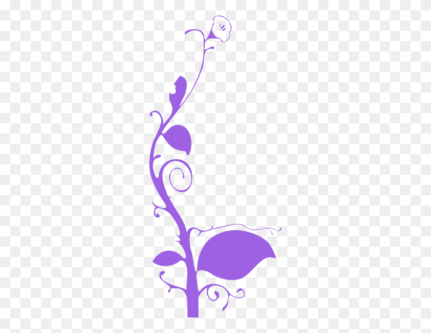 258x588 Vine Clipart Lavender - Lavender Flower Clipart