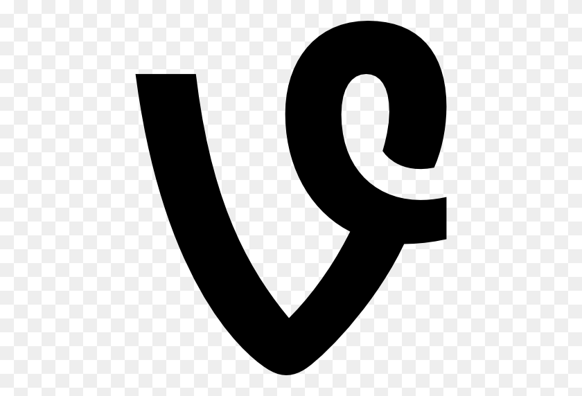 512x512 Vine Text Logo Outline - Vine Logo PNG