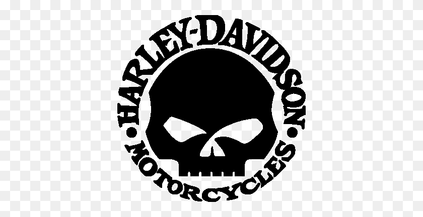 374x372 Vinilo Logo Harley Davidson Calavera Ink Harley - Harley Davidson Clip Art