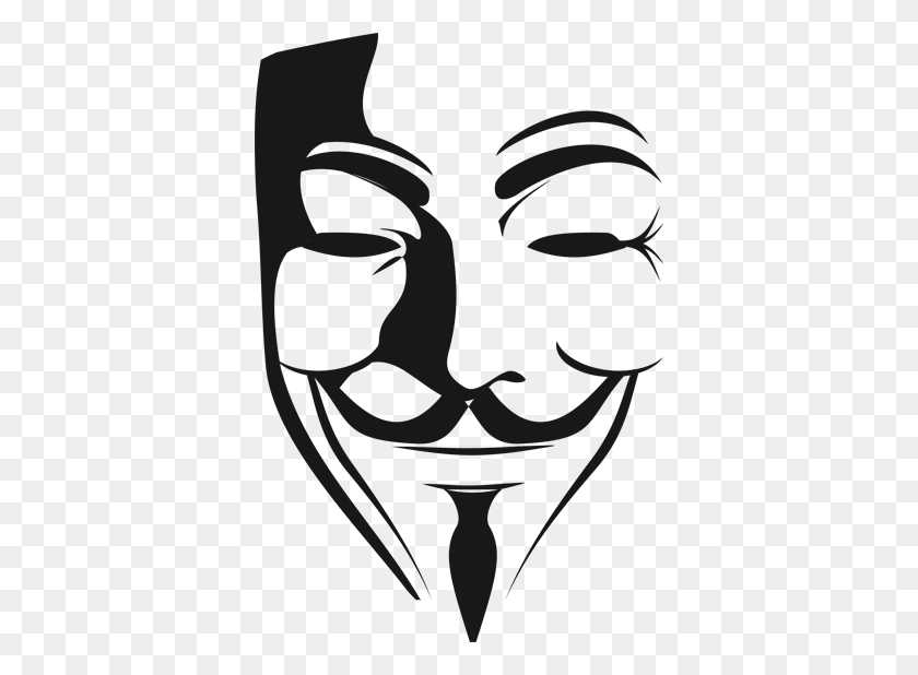 374x558 Vinilo Mascara V De Vendetta Projetos Para - Donald Trump Clipart Black And White