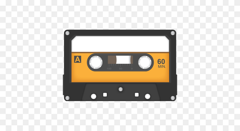 400x400 Vintage Audio Cassette Transparent Png - Cassette PNG