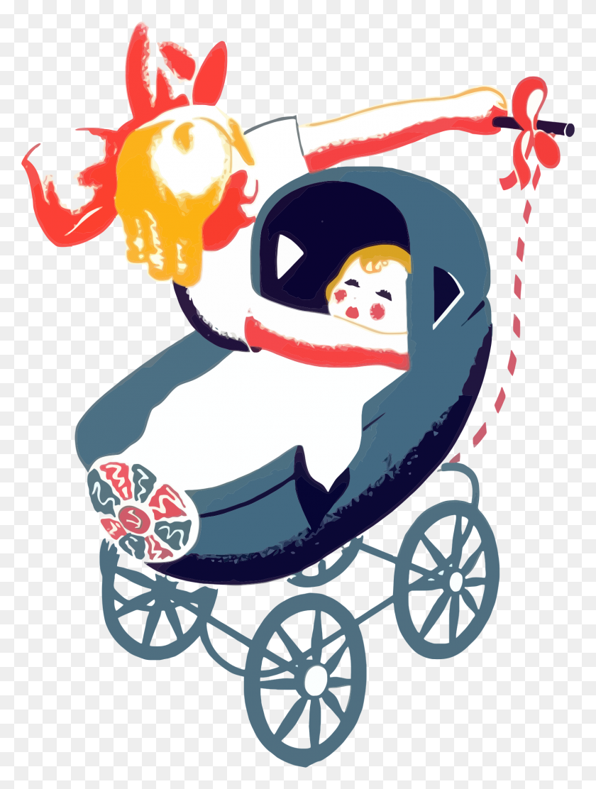 1514x2042 Vintage Baby Carriage Stroller Icons Png - Carriage PNG