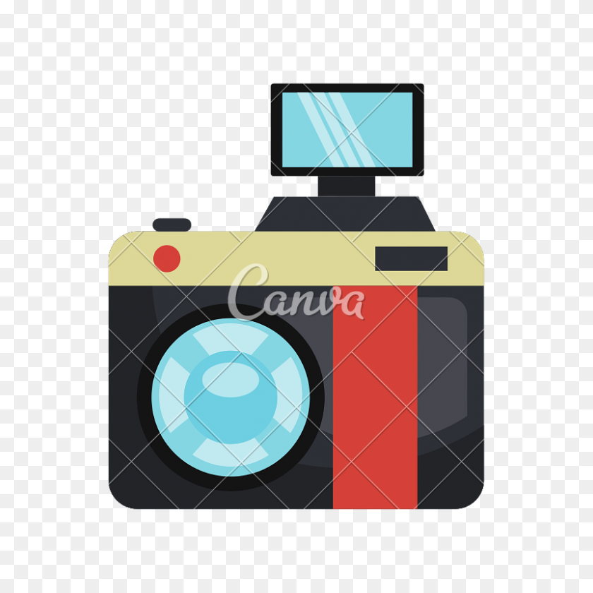 800x800 Vintage Camera Isolated Flat Icon - Vintage Camera PNG
