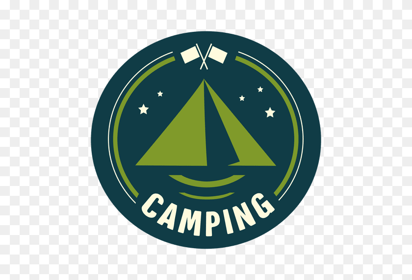 512x512 Vintage Camping Rounded Seal - Camping PNG