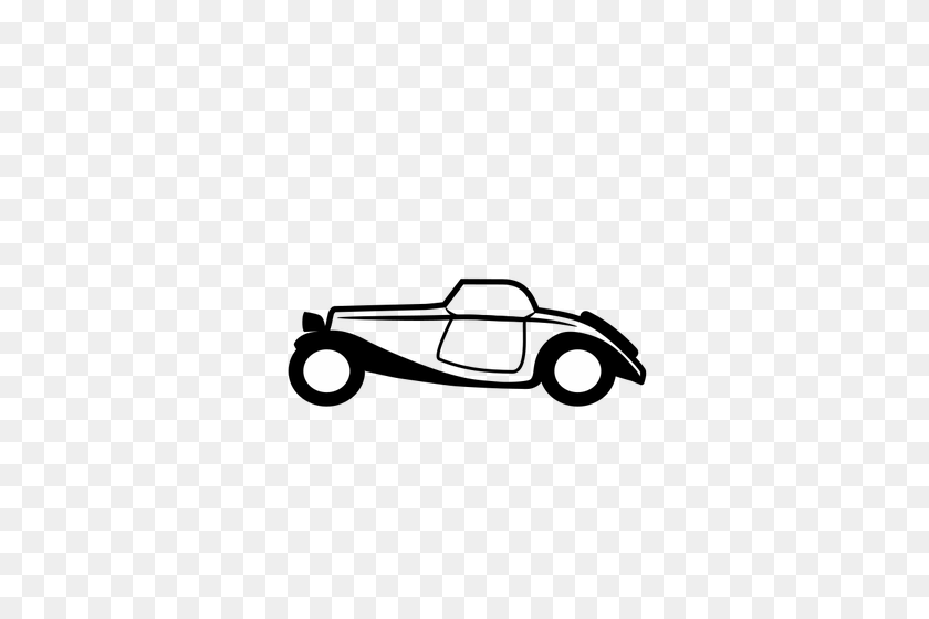 353x500 Иконка Винтажный Автомобиль - Классический Автомобиль Клипарт Черный И Белый