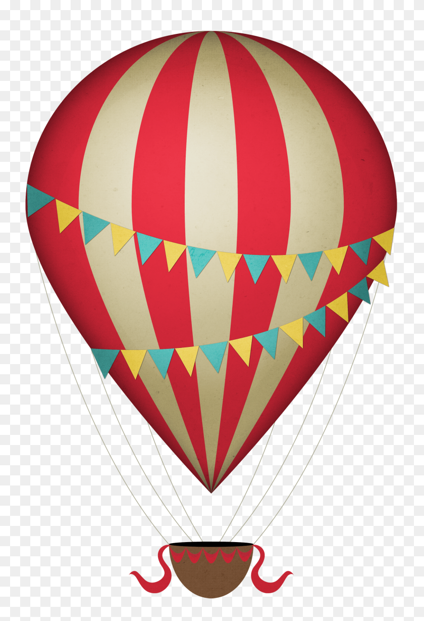 1602x2400 Vintage Clipart Hot Air Balloon Png - Balloon PNG