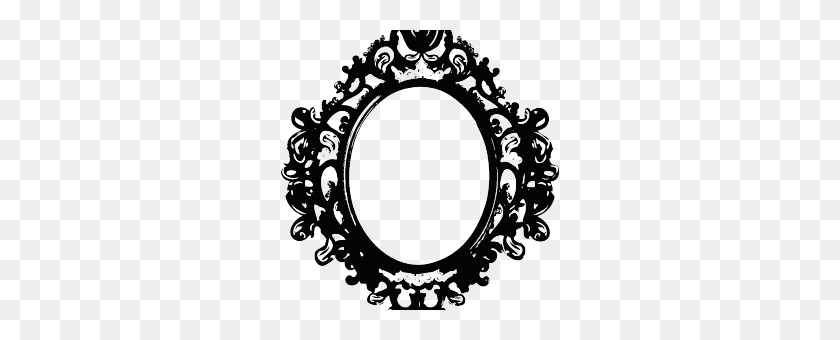 280x280 Vintage Clipart Mirror Frame Pencil And In Color Vintage, Wall - Vintage Frame Clipart