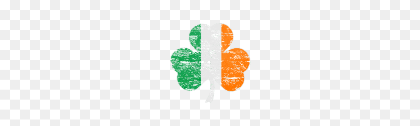 190x193 Trébol De La Bandera Irlandesa Angustiada Vintage - Bandera Irlandesa Png