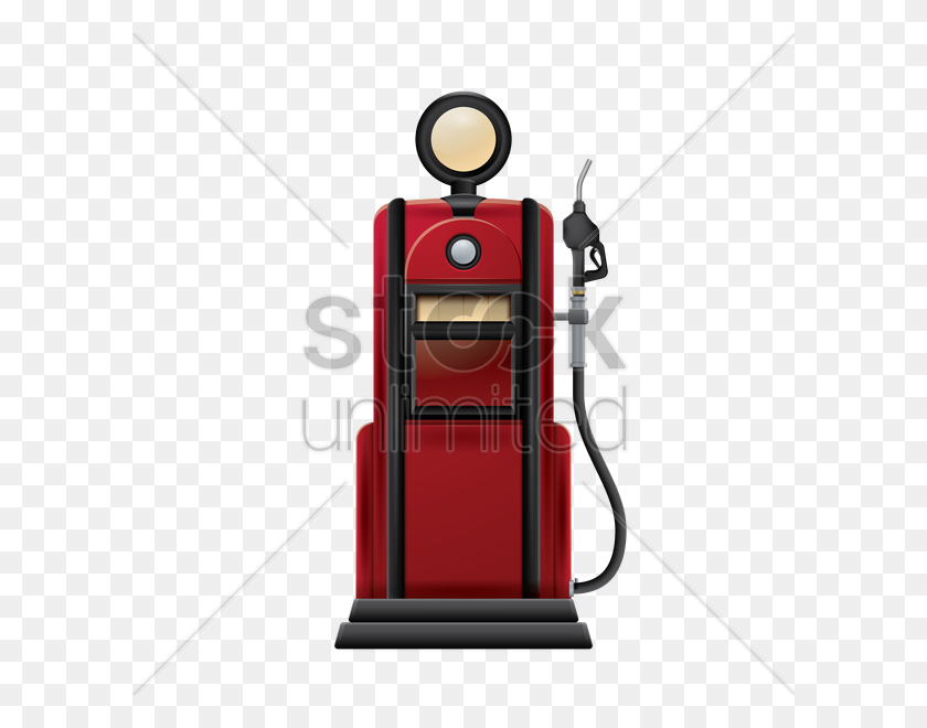 600x600 Vintage Gas Pump Vector Image - Gasoline Clipart
