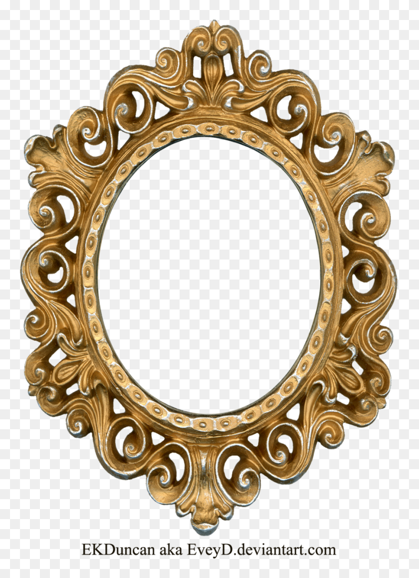 900x1268 Vintage Gold And Silver Frame - Silver Frame PNG