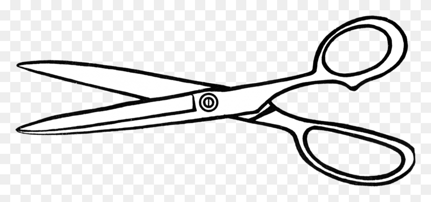 1600x686 Vintage Hair Scissors Clipart - Hair Scissors Clipart