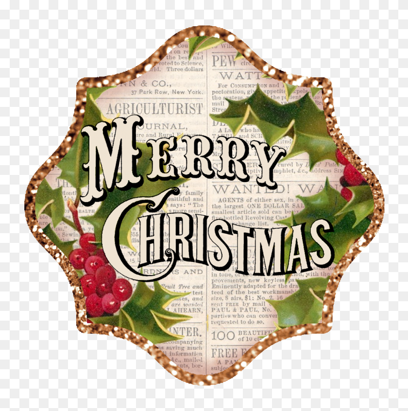 1008x1016 Vintage Merry Christmas Clip Art Free Clipart Collection - Merry Christmas Banner Clipart