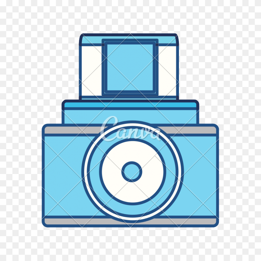 800x800 Vintage Photographic Camera Vector Illustration - Vintage Camera Clip Art
