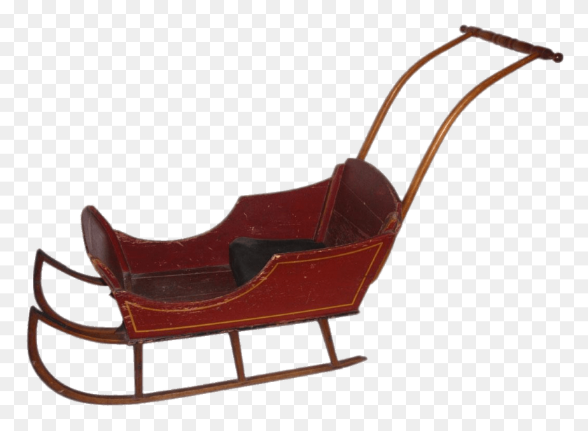 1050x751 Vintage Push Sleigh Transparent Png - Sleigh PNG