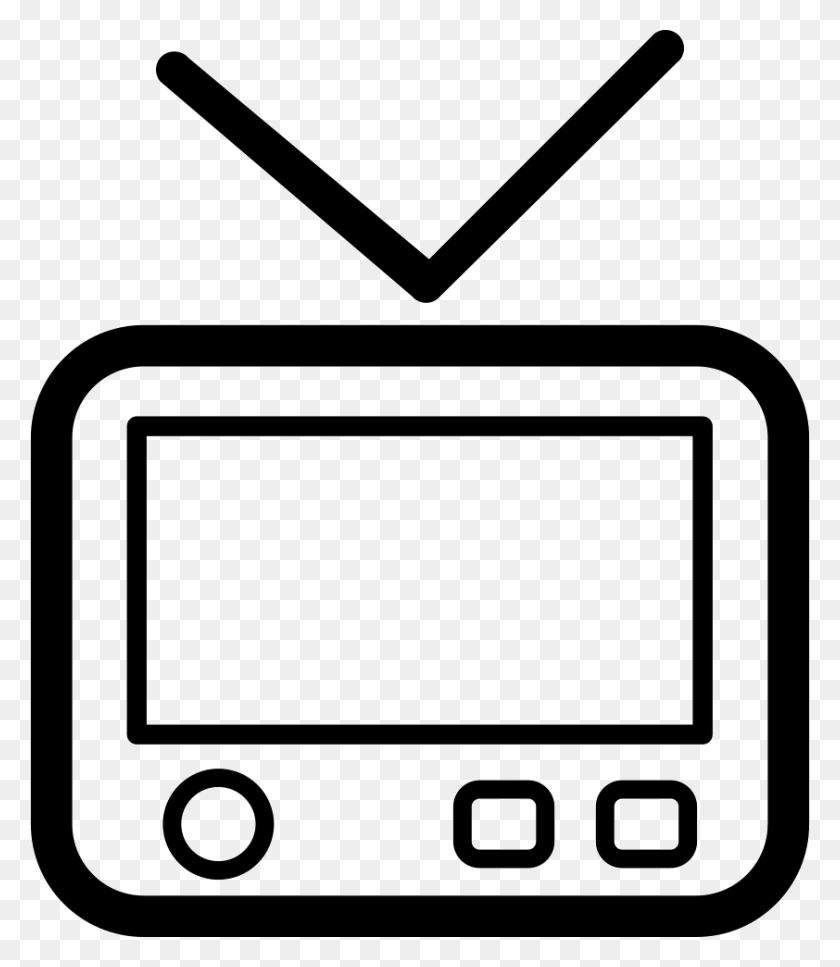 842x980 Vintage Retro Tv Monitor Png Icon Free Download - Retro Tv PNG