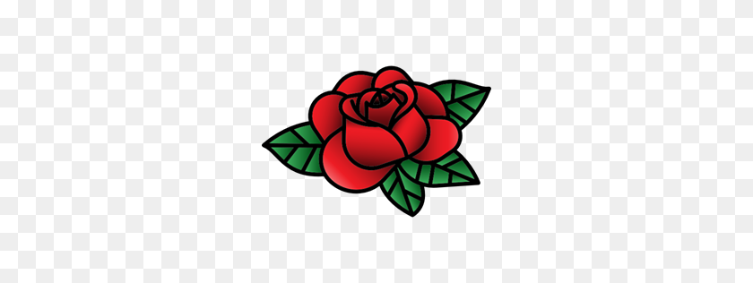 256x256 Vintage, Tattoo, Rose, Hipster, Nature, Old School Icon - Rose Tattoo Png