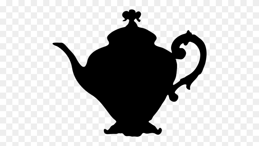 500x413 Vintage Teapot - Teapot Clipart Black And White