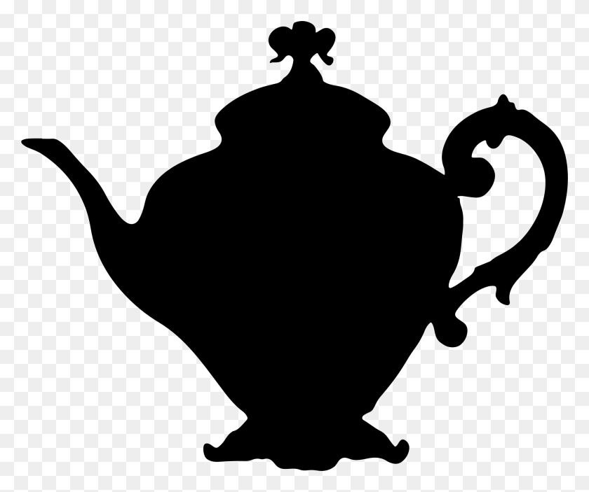 2051x1693 Vintage Teapot Silhouette Icons Png - Tea Pot PNG