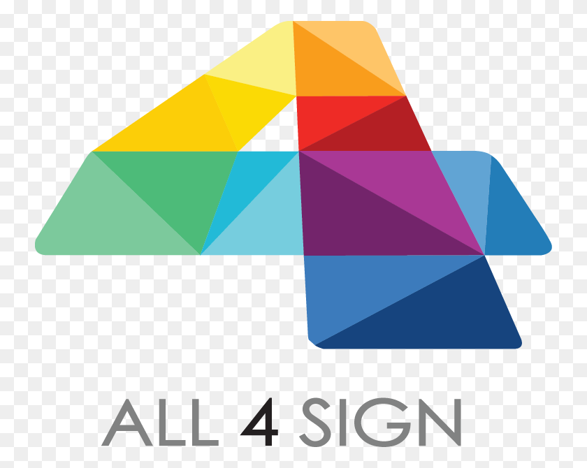 740x610 Vinyl Banner - Triangle Banner PNG