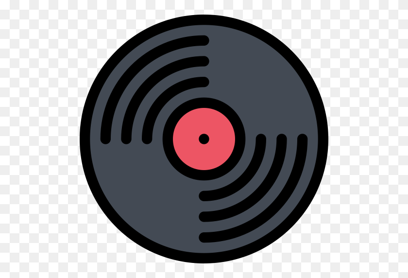 512x512 Vinyl, Music, Musical Icon With Png And Vector Format For Free - Vinyl Record PNG