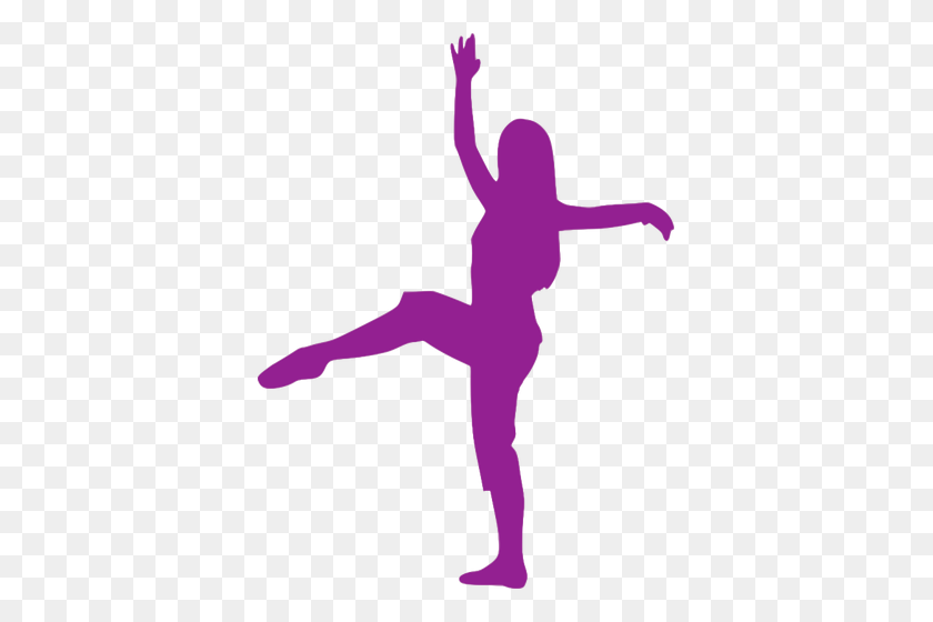 375x500 Фиолетовый Силуэт Балерины - Балерина Силуэт Png