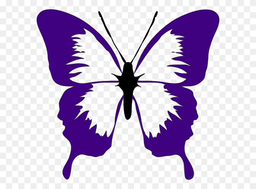 600x559 Violet Butterfly Clipart Purple Clip Art At Clker Com Vector - Violet Clipart
