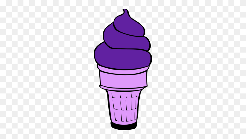 200x416 Violet Clipart Ice Cream - Imágenes Prediseñadas De Fusión De Hielo