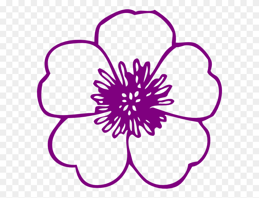 600x582 Violet Flower Cliparts - Violet Clipart