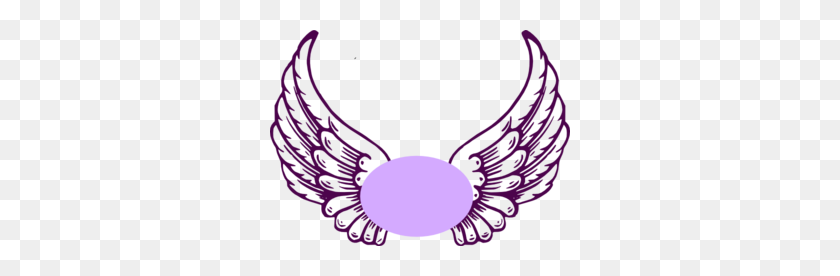 300x216 Violet Guardian Angel Wings Clip Art - Angel Clipart Free Download