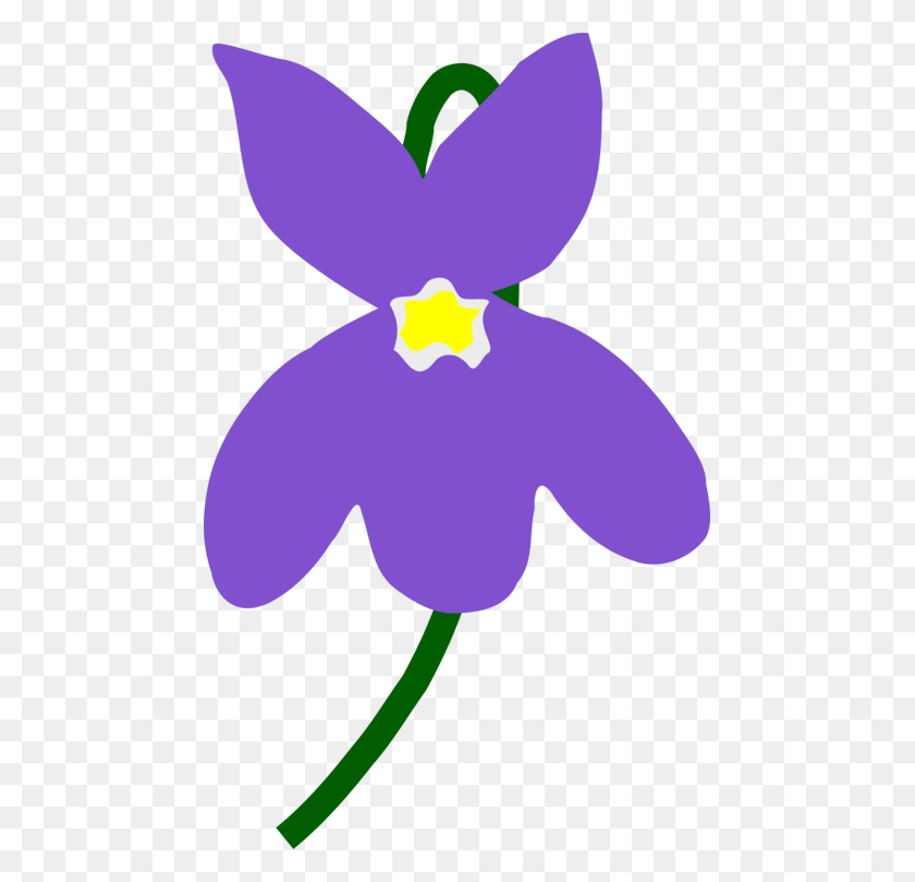 465x749 Фиолетовые Анютины Глазки Акварельная Живопись Растения Цветок - Вертушка Клипарт