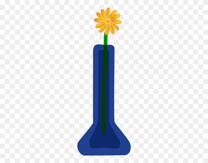216x599 Violetsprite Flower In Vase Clip Art Free Vector - Flower Vase Clipart