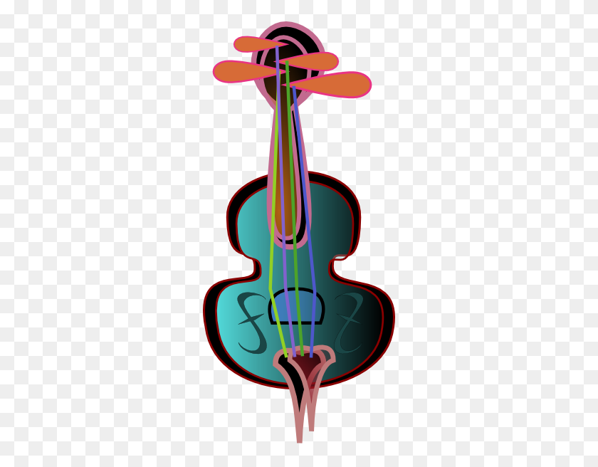 270x596 Violin Clip Art Free Vector - Violin Bow Clipart