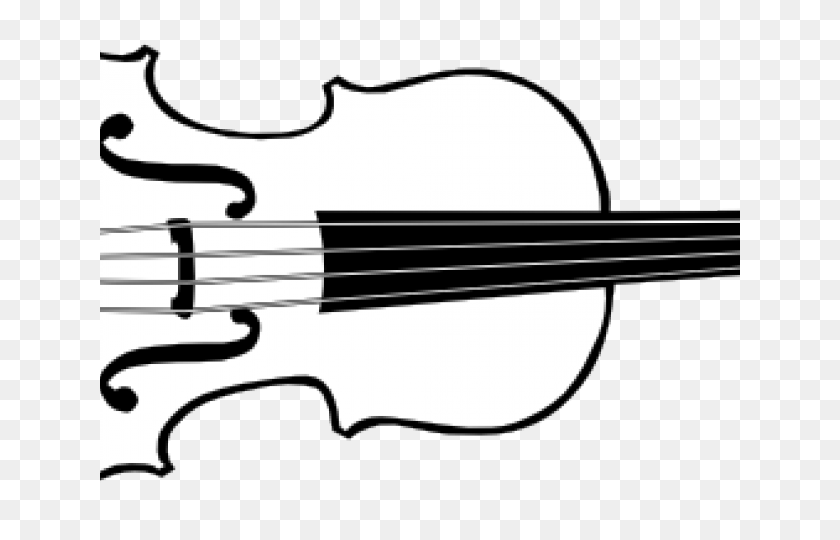 640x480 Violin Clipart Outline - Violin Clipart Black And White