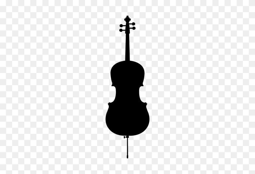 512x512 Violoncello Cello Musical Instrument Silhouette - Cello PNG
