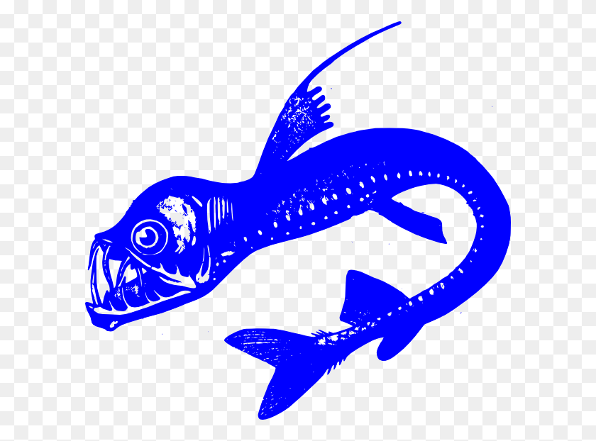 600x562 Viper Fish Blue Clip Art - Viper Clipart