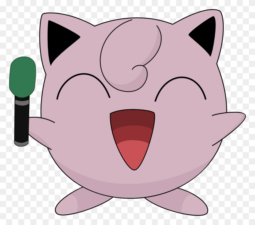 941x820 Visual Art Jigglypuff With Microphone - Jigglypuff PNG